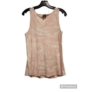 Kenzie Tank Top Marble Print Sleeveless Casual V-Neck Top Size‎ S